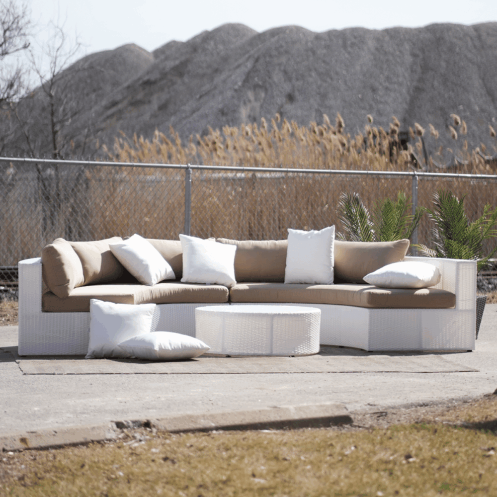 Half-Round Rattan Sofa – Seats 6, Canadian-Made with Sunbrella Cushions - Image 2