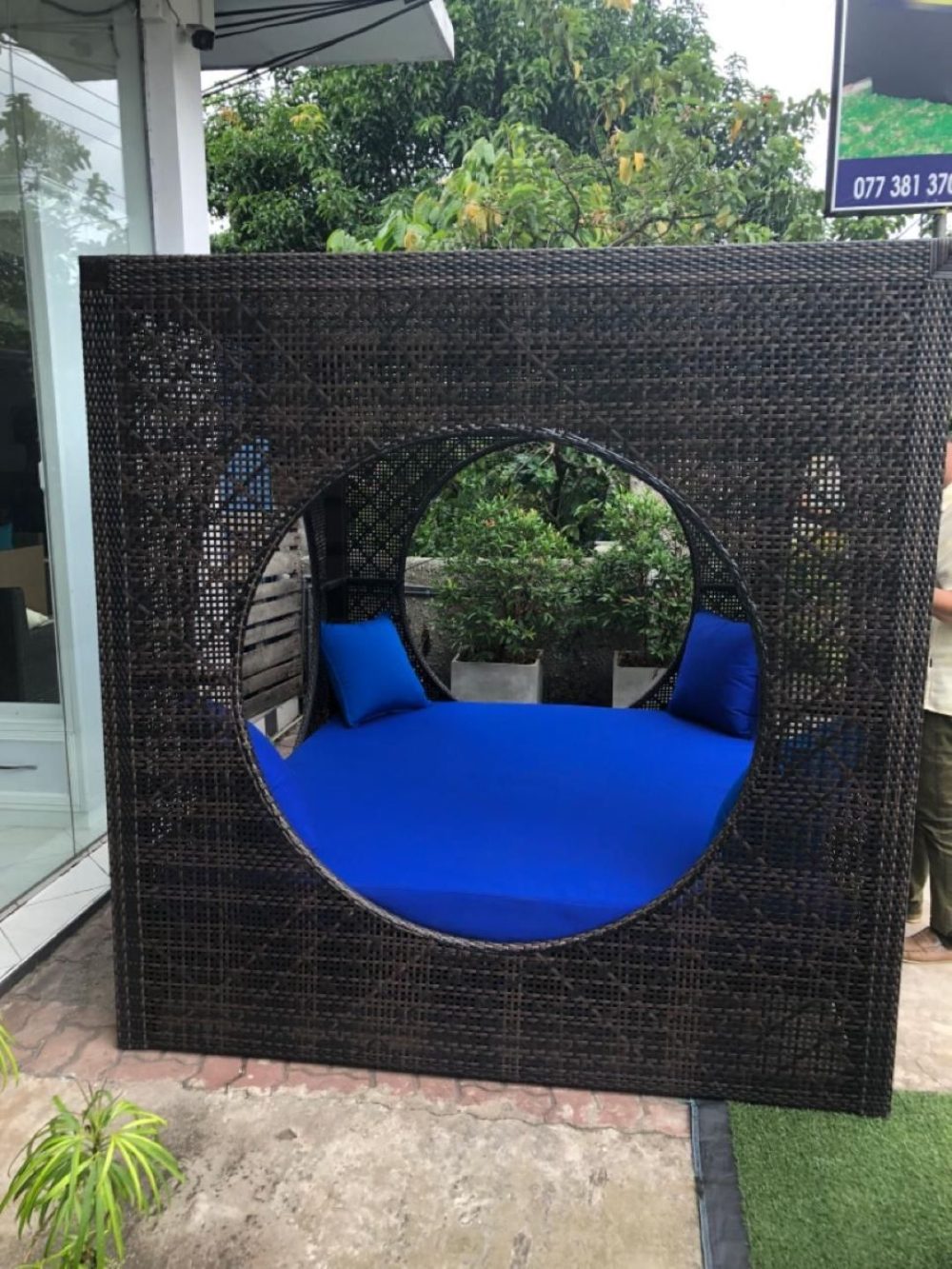 Square Rattan Daybed – Custom, Canadian-Made with Sunbrella Cushions for Two - Image 4